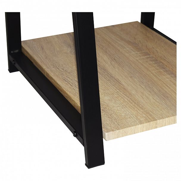 Стол на металлокаркасе BRABIX "LOFT CD-006",1200х500х730 мм,, 2 полки, цвет дуб натуральный, 641226 - Вид 10