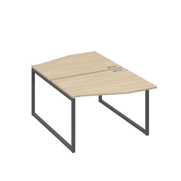 Рабочая станция каркас QUATTRO (2х120) столы Техно A4 А4 Б4 189 БП дуб скандинавский / металлокаркас антрацит - Вид 1