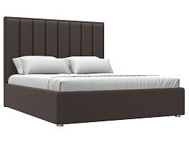 Кровать интерьерная Афродита 160 Рогожка коричневый - Фото предпросмотра