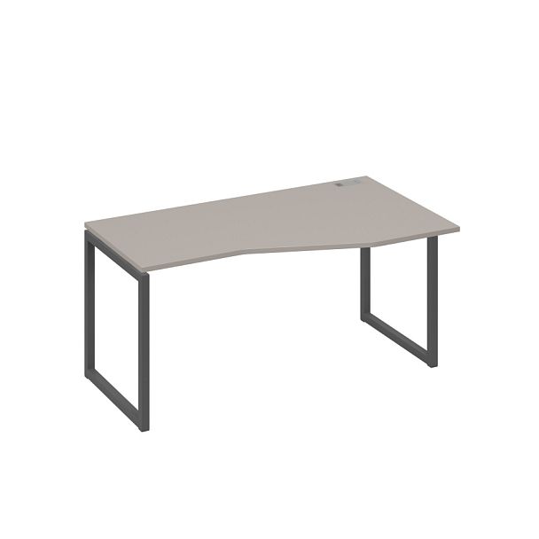Стол эргономичный правый "Техно" на металлокаркасе QUATTRO A4 А4 Б4 066 БП мокко премиум / металлокаркас антрацит - Вид 1