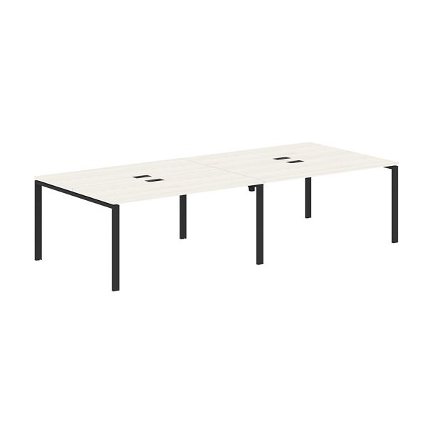 Стол 4-х местный EUWST 3113 Ясень Траун/Черный 3126х1346х750 EDIS - Вид 1