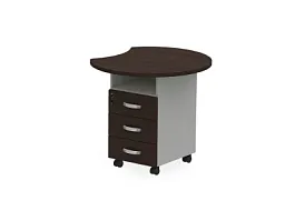 БЕРЛИН / BERLIN Тумба приставная правая 770х860х740 Венге/Серый - Фото предпросмотра