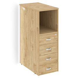 Onix Тумба с подсветкой 4 ящика завершающая, правая O.R-TV-4.S (R) Тиквуд светлый 436*767*1185 - Фото предпросмотра