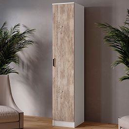 Пенал Лагуна-04 (400*2100*510) белый/дуб юкон - Фото предпросмотра