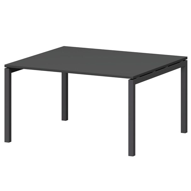 Стол переговорный на металлокаркасе СМСП-П-18.123.Пр50 Графит/Антрацит 1800x1236x750 Смарт - Вид 1
