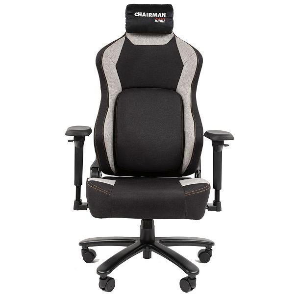 Кресло CHAIRMAN CH30, ткань, черный/серый - Вид 3