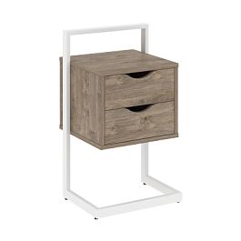 Тумба приставная "Loft"  VR.L-PY2 Тиквуд Темный/Белый - Фото предпросмотра