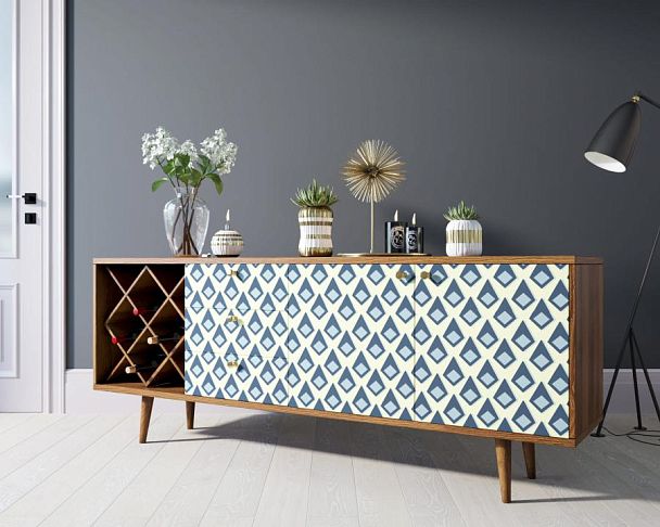 Комод Berber удлиненный с бутылочницей 13 принт арт BB15/Print_13 - Вид 3