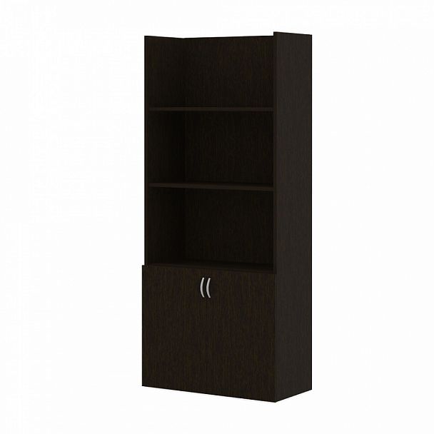 Стеллаж комбинированный (необходим топ) "Лидер"  ПК-ЛДР-СК205Х90Д/35-В1-179 дуб ферраре - Вид 1