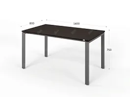 UNITY РМС8-14 ВЕНГЕ Стол на металлокаркасе прямой 1400х800х750 - Фото предпросмотра