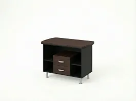 BRL RB074-120x60 Тумба сервисная на цокольных опорах 1200х600х760 Венге/Черный - Фото предпросмотра