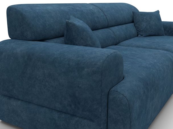 Диван прямой Лига-109 НПБ Велюр синий - Вид 4