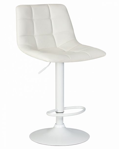 Стул барный DOBRIN TAILOR WHITE (белый PU) - Вид 1