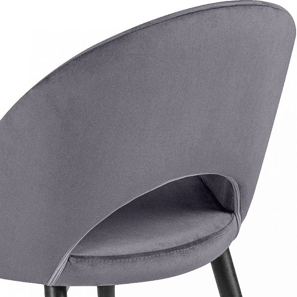 Комплект кухонных стульев Рэди серый велюр/черный, 2 шт. - Вид 10