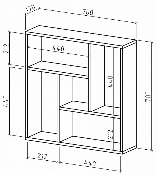Полка навесная Лайт-30 - Вид 2