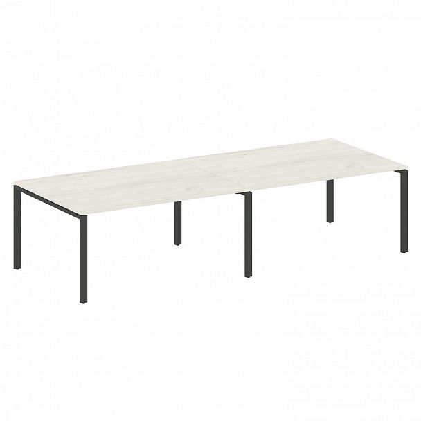 Стол для переговоров "Metal System" БП.ПРГ-2.4 дуб наварра/антрацит - Вид 1