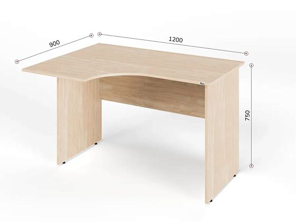 ЛАЙТ / LIGHT RLG004-12x9L Угловой стол 120x90x75 Дуб Сонома - Вид 5