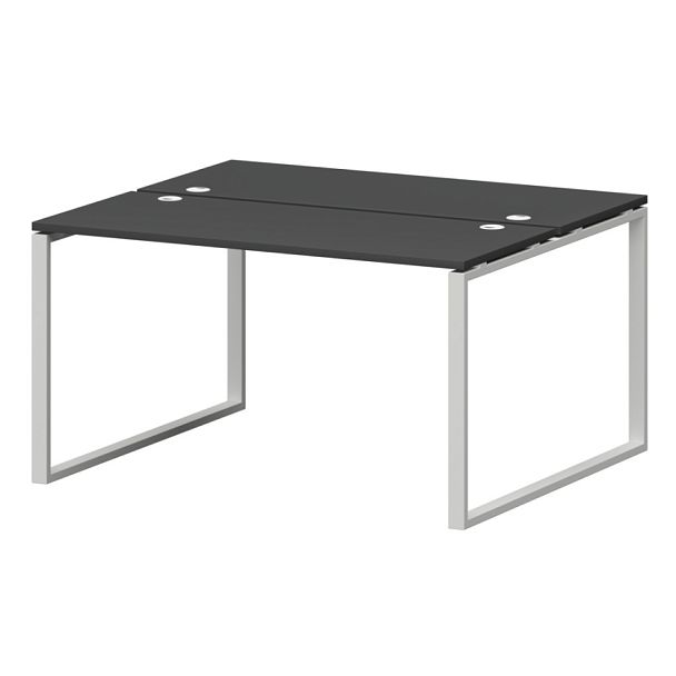 Бенч двойной на металлокаркасе СМС2-О-12К.120.Пр25 Графит/Белый 1200x1236x750 Смарт - Вид 1