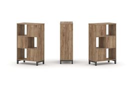 Стайл Проджект Набор стеллажа 1 сторон., 3 яр. SN.NS-321 Дуб Табак/Металл Антрацит 754*400*1248 - Фото предпросмотра