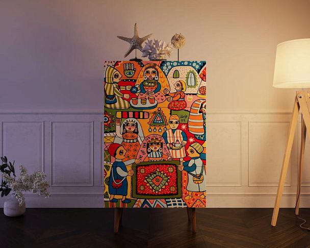 Комод высокий Berber 1 принт арт BB10/Print_01 - Вид 2