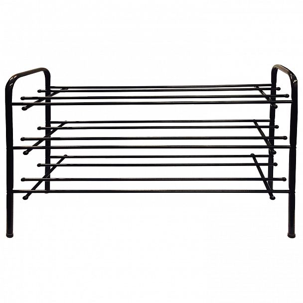 Полка для обуви ПО-3/70, 700х265х540 мм, 3 полки, металл чёрный - Вид 2