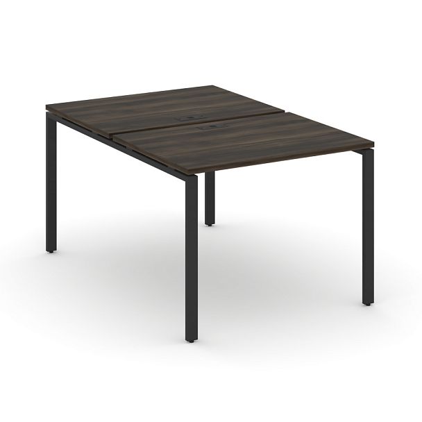 Concept Рабочая станция на 2 места CN.DRS-001 Дуб Мали/Металл Черный 980*1480*750 - Вид 1