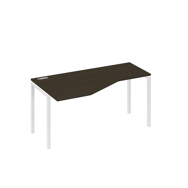 Стол эргономичный левый "Техно"на металлокаркасе DUE A4 А4 Б2 055 БП венге / металлокаркас белый - Вид 1