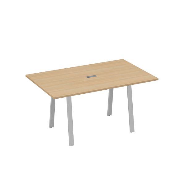 Стол 160 в переговорную металлокаркас TRE A4 А4 Б3 121 БП натуральный дуб / металлокаркас серый - Вид 1