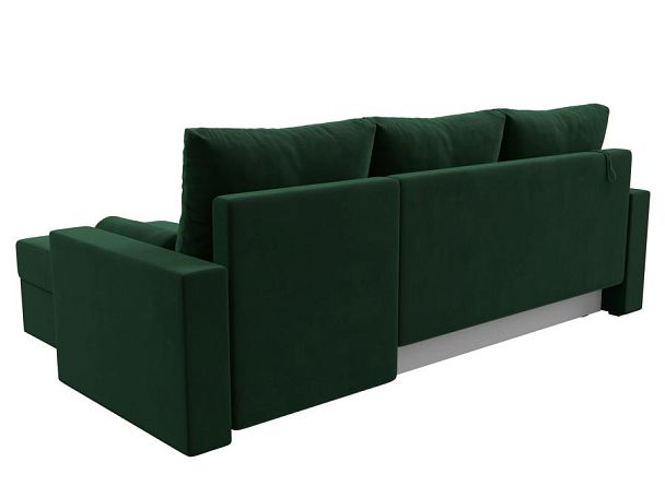 Диван угловой Верона Лайт угол правый (полностью велюр зеленый) - Вид 6