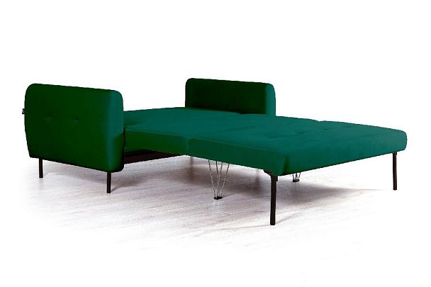 Siena диван-кровать прямой с подлокотниками, бархат зеленый 19 - Вид 4