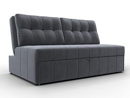 Диван прямой Лига-107 (140) Велюр серый - Фото предпросмотра