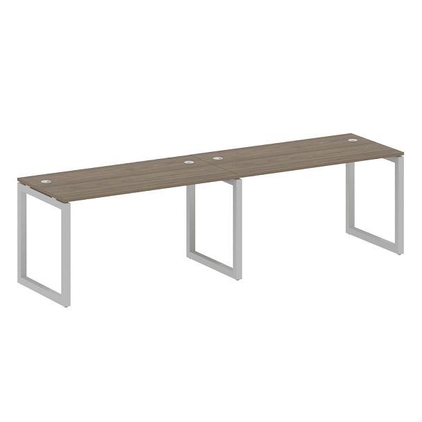 Metal System Quattro Р. ст. на 2 раб. места на О-образном м/к 50БО.СМ-2.3 Вяз/Серый металл 2800*720*750 - Вид 1