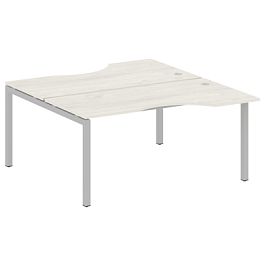 Metal System Quattro Р. ст. криволинейная на П-образном м/к 50БП.РАС-СА-2.1 Дуб наварра/Серый металл 1600*1835*750 - Фото предпросмотра