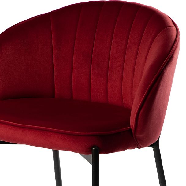 Полубарный стул Миэль бордовый/черный - Вид 6