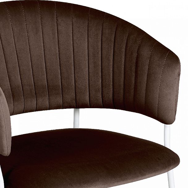 Стул кухонный Даксон коричневый велюр/белый - Вид 8