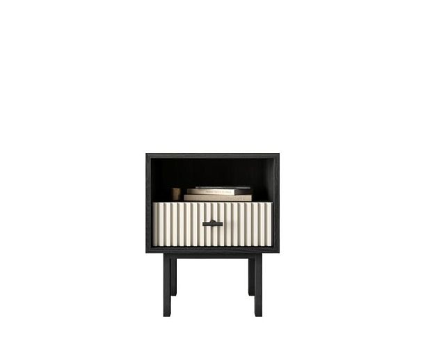 Тумбочка с нижним ящиком Emerson арт EM17/milky/L - Вид 1