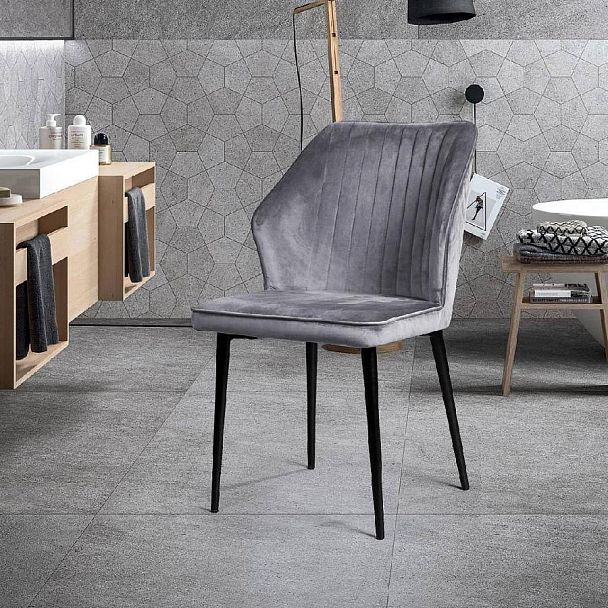 Стул Berg, бархат светло-серый 26 - Вид 15