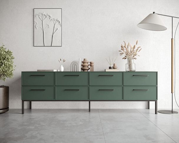 Комод с восемью ящиками Nicole цвет Зеленый, арт NEM03G - Вид 5