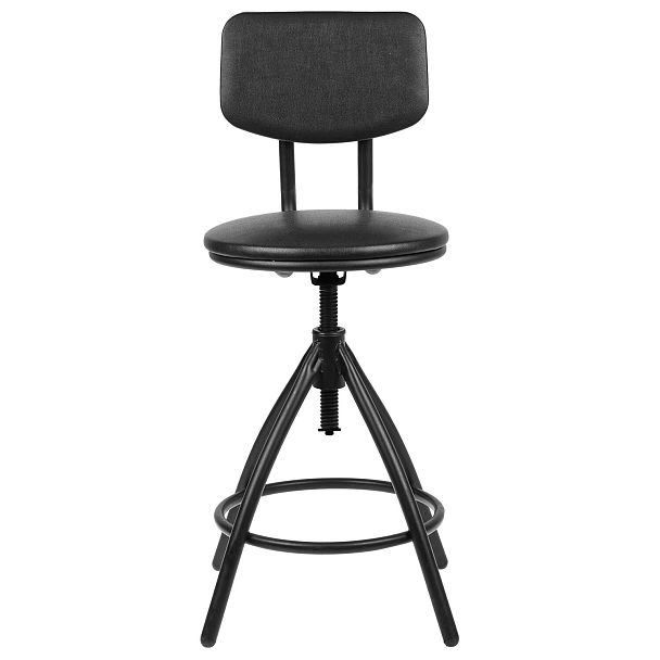 Стул кресло кассира, ресепшен РС61/Д, на винте, без подлокотников, кожзам, черное - Вид 5