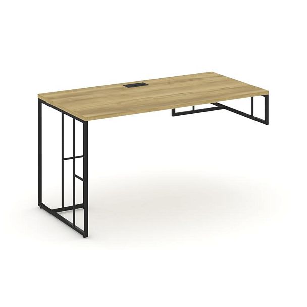 Rift Стол письменный для опорной тумбы правый RF.SPOT-003 (R) Дуб Винченцо/Металл Черный 1380*600*750 - Вид 1