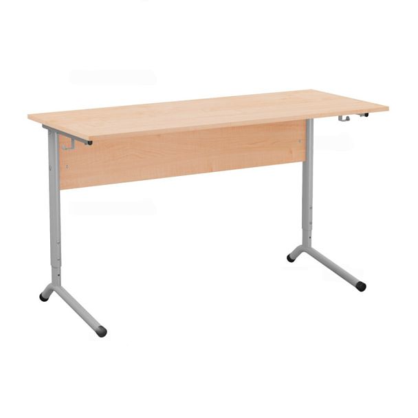 Стол ученический 120Р, 2-местный, регулируемый на плоскоовальной трубе (м/к Коричневый, Серый, Черный), гр.5-7 - Вид 1