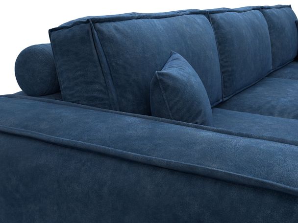 Диван прямой Лига-081 НПБ Лонг Велюр синий - Вид 4