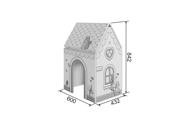 Стол Домик MK-0017.2711 белое дерево/розовый - Вид 19