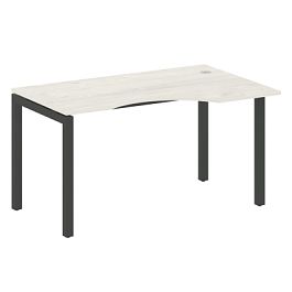 Metal System Quattro Стол криволинейный правый на П-образном м/к 50БП.СА-2 (R) Дуб наварра/Антрацит металл 1400*900*750 - Фото предпросмотра