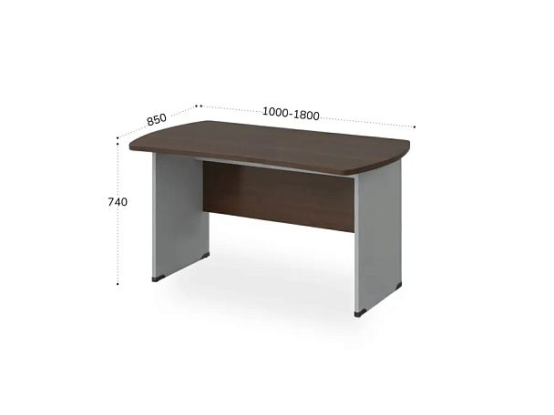 БЕРЛИН / BERLIN Стол симметричный 1600х850х740 Венге/Серый - Вид 2