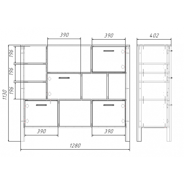 Стенка для игрушек детский Скандинавия - Вид 2