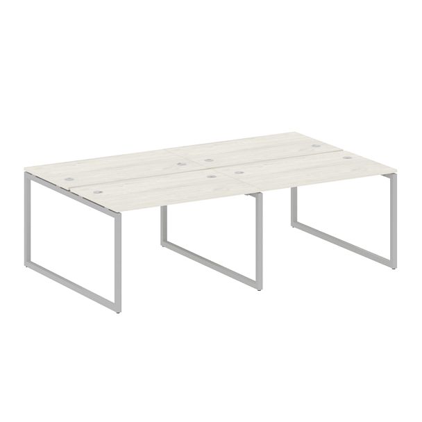 Metal System Quattro Р. ст. на 4 раб. места на О-образном м/к 40БО.СМ-4.2 Дуб наварра/Серый металл 2400*1475*750 - Вид 1