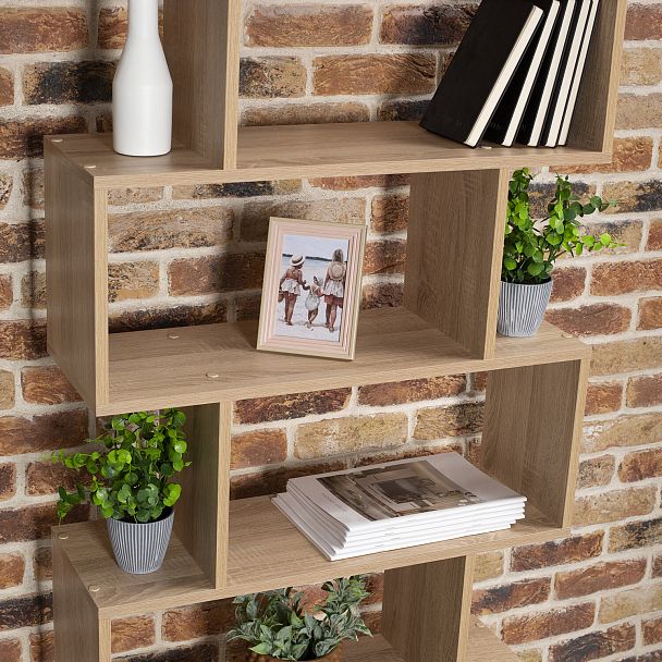 Стеллаж BRABIX "Scandi SH-008", 730х250х1760 мм, 6 секций, ЛДСП, дуб сонома, 641898, ЦБ013658-2 - Вид 12