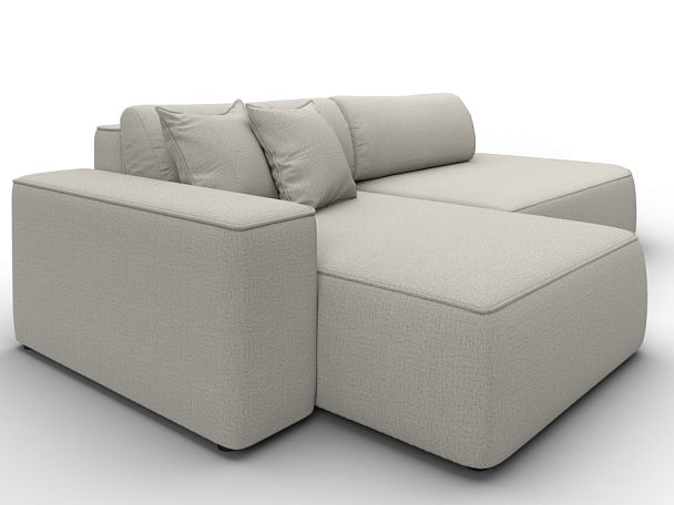 Диван угловой Лига-065 БП угол левый Рогожка бежевый - Вид 3