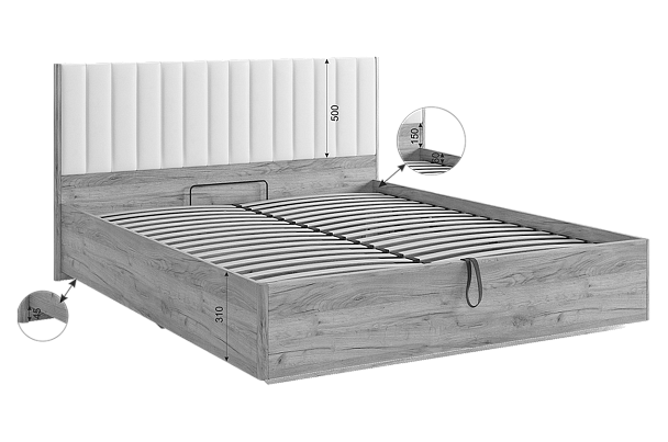 Адам Кровать с подъемным механизмом 160х200 см MSA-06.2759 - Вид 4